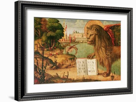 Detail of the Lion of St. Mark, 1516-Vittore Carpaccio-Framed Giclee Print