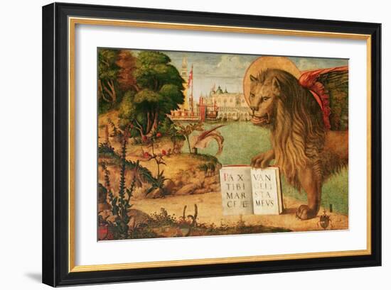 Detail of the Lion of St. Mark, 1516-Vittore Carpaccio-Framed Giclee Print