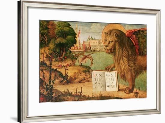 Detail of the Lion of St. Mark, 1516-Vittore Carpaccio-Framed Giclee Print