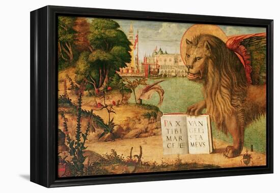 Detail of the Lion of St. Mark, 1516-Vittore Carpaccio-Framed Premier Image Canvas