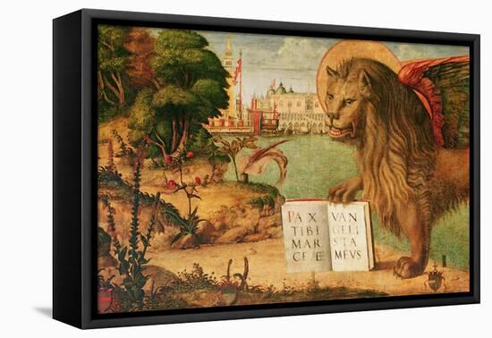 Detail of the Lion of St. Mark, 1516-Vittore Carpaccio-Framed Premier Image Canvas
