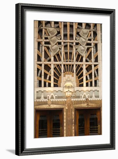 Detail of the Marine Building, Vancouver, British Columbia, Canada-Walter Bibikow-Framed Photographic Print