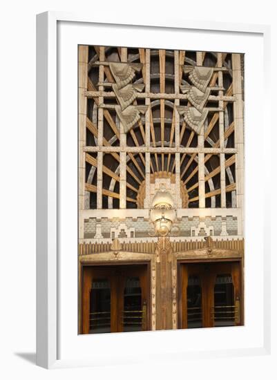 Detail of the Marine Building, Vancouver, British Columbia, Canada-Walter Bibikow-Framed Photographic Print