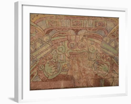 Detail of the Most Famous Fresco at Teotihuacan, Showing the Rain God Tlaloc, Mexico-null-Framed Photographic Print