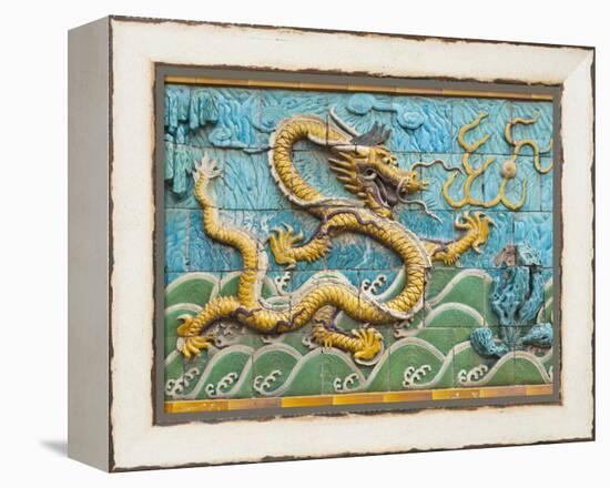 Detail of the Nine Dragons Screen, Palace of Tranquility and Longevity, Forbidden City, Beijing, Ch-Neale Clark-Framed Premier Image Canvas