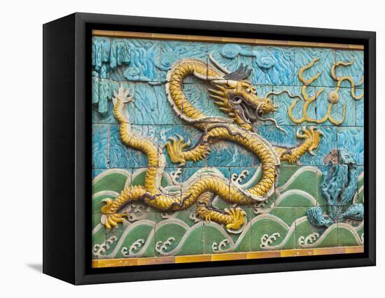 Detail of the Nine Dragons Screen, Palace of Tranquility and Longevity, Forbidden City, Beijing, Ch-Neale Clark-Framed Premier Image Canvas