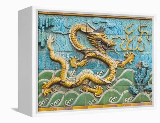 Detail of the Nine Dragons Screen, Palace of Tranquility and Longevity, Forbidden City, Beijing, Ch-Neale Clark-Framed Premier Image Canvas