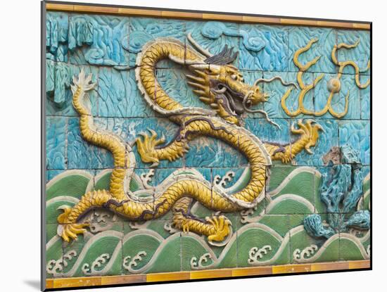 Detail of the Nine Dragons Screen, Palace of Tranquility and Longevity, Forbidden City, Beijing, Ch-Neale Clark-Mounted Photographic Print