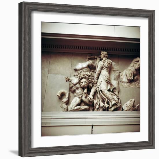 Detail of the North frieze of the Altar of Zeus from Pergamon, c180-c159 BC. Artist: Unknown-Unknown-Framed Giclee Print