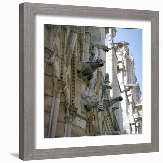 Detail of the north side of Notre Dame, 12th century-Unknown-Framed Photographic Print