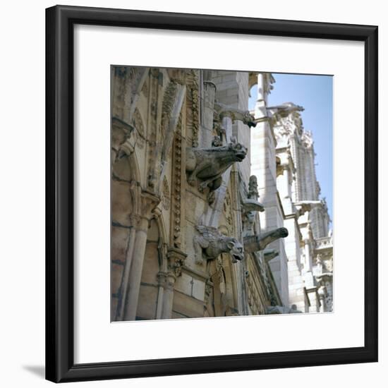 Detail of the north side of Notre Dame, 12th century-Unknown-Framed Photographic Print