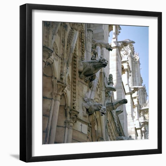 Detail of the north side of Notre Dame, 12th century-Unknown-Framed Photographic Print