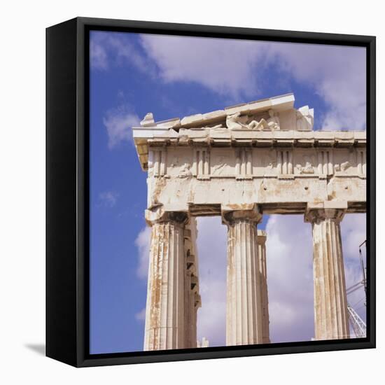 Detail of the Parthenon, Acropolis, Unesco World Heritage Site, Athens, Greece, Europe-Roy Rainford-Framed Premier Image Canvas