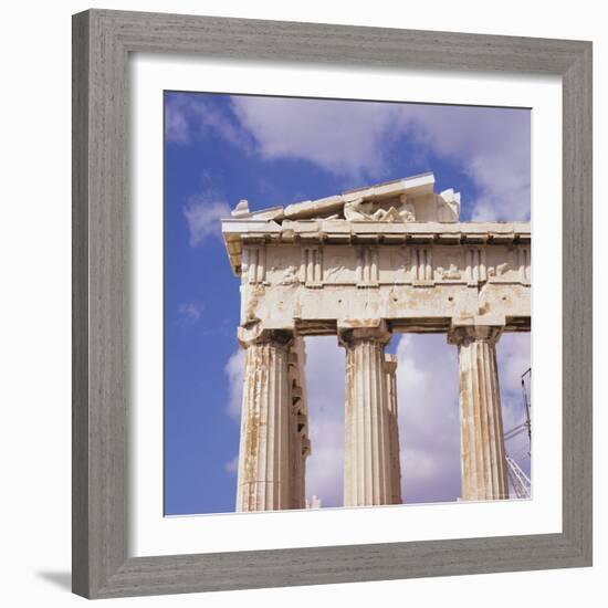 Detail of the Parthenon, Acropolis, Unesco World Heritage Site, Athens, Greece, Europe-Roy Rainford-Framed Photographic Print