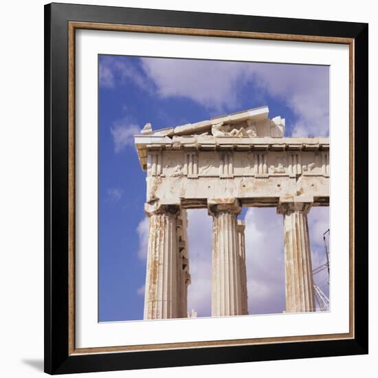 Detail of the Parthenon, Acropolis, Unesco World Heritage Site, Athens, Greece, Europe-Roy Rainford-Framed Photographic Print