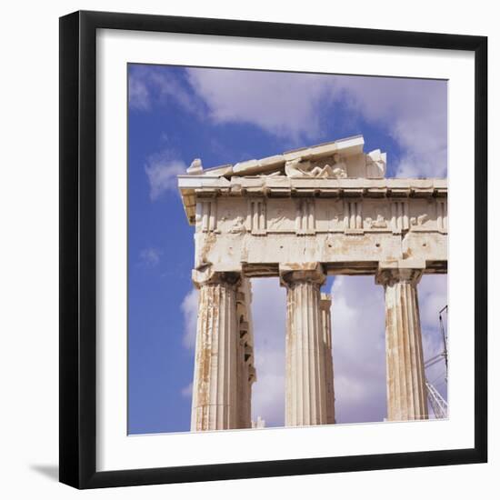 Detail of the Parthenon, Acropolis, Unesco World Heritage Site, Athens, Greece, Europe-Roy Rainford-Framed Photographic Print