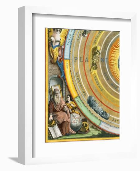 Detail of The Planisphere of Ptolemy Plate from The Celestial Atlas-Andreas Cellarius-Framed Giclee Print