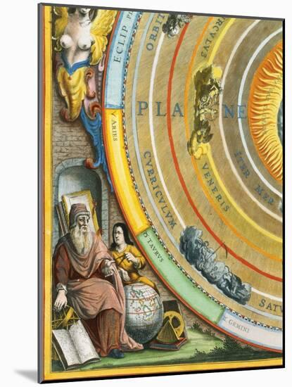 Detail of The Planisphere of Ptolemy Plate from The Celestial Atlas-Andreas Cellarius-Mounted Giclee Print