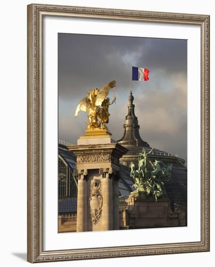 Detail of the Pont Alexandre Iii Bridge, Paris, France-Walter Bibikow-Framed Photographic Print