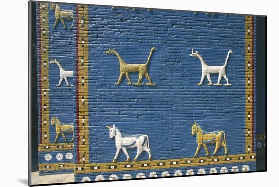 Detail of the Reconstruction of the Ishtar Gate-null-Mounted Photographic Print