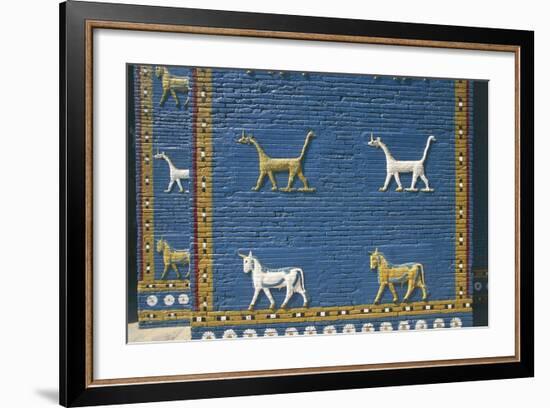 Detail of the Reconstruction of the Ishtar Gate-null-Framed Photographic Print