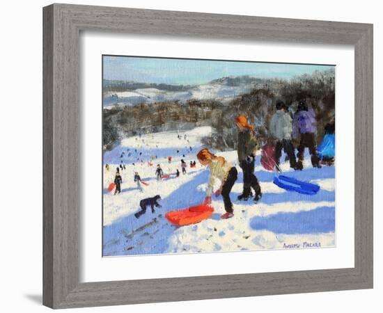 Detail of the Red Sledge, Allestree Park, Derby, 2016-Andrew Macara-Framed Giclee Print