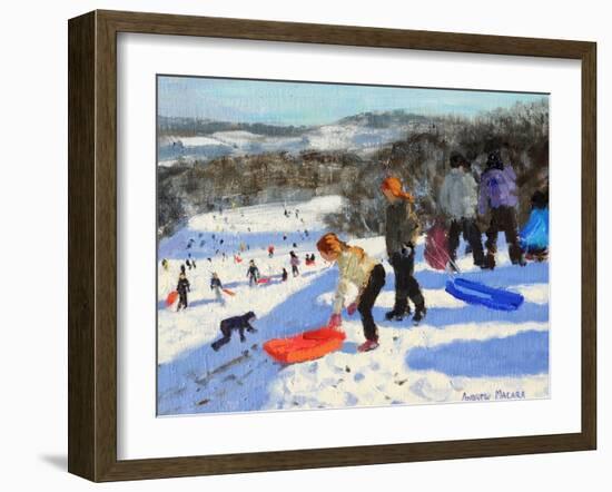 Detail of the Red Sledge, Allestree Park, Derby, 2016-Andrew Macara-Framed Giclee Print