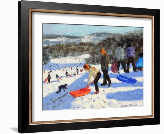 Detail of the Red Sledge, Allestree Park, Derby, 2016-Andrew Macara-Framed Giclee Print