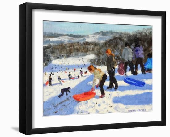 Detail of the Red Sledge, Allestree Park, Derby, 2016-Andrew Macara-Framed Giclee Print