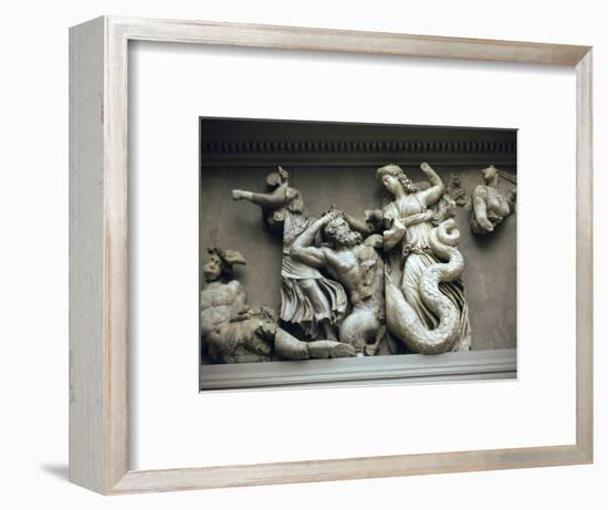 Detail of the relief from the Altar of Zeus. Artist: Unknown-Unknown-Framed Giclee Print
