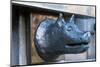 Detail of the she-wolf handle at the fence of Arch of Constantine, Rome, Latium, Italy-Nico Tondini-Mounted Photographic Print