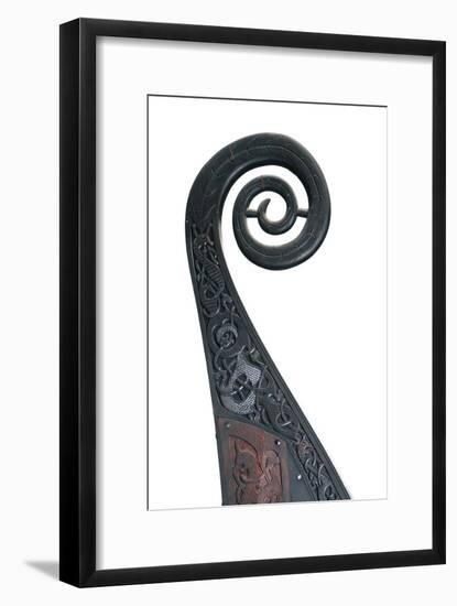 Detail of the stern of the Viking Oseburg ship, 9th century. Artist: Unknown-Unknown-Framed Giclee Print