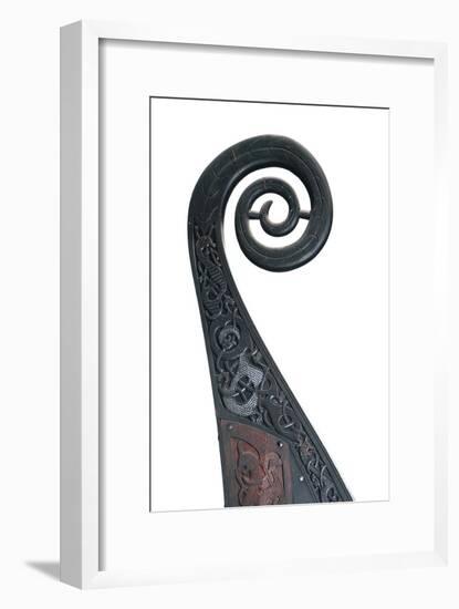 Detail of the stern of the Viking Oseburg ship, 9th century. Artist: Unknown-Unknown-Framed Giclee Print