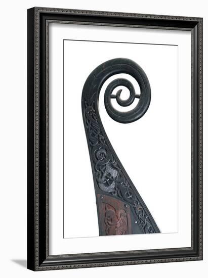 Detail of the stern of the Viking Oseburg ship, 9th century. Artist: Unknown-Unknown-Framed Giclee Print