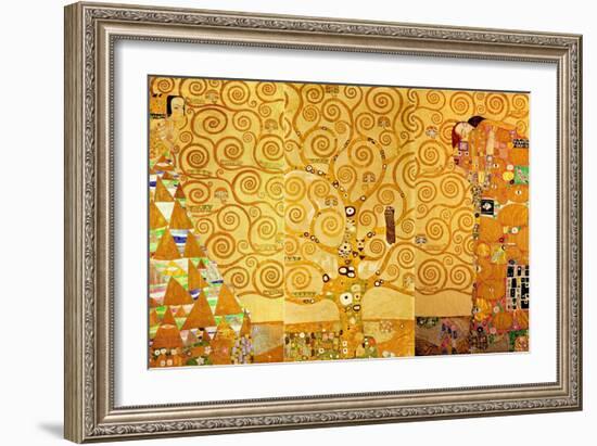 Detail of 'The Stoclet Frieze', 1905-09-Gustav Klimt-Framed Giclee Print