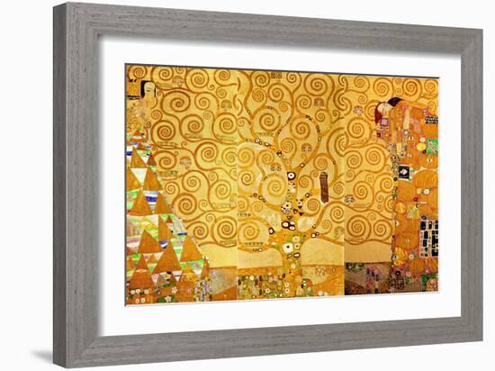 Detail of 'The Stoclet Frieze', 1905-09-Gustav Klimt-Framed Giclee Print