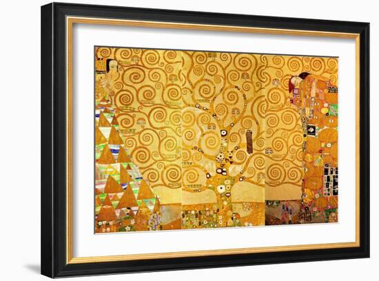 Detail of 'The Stoclet Frieze', 1905-09-Gustav Klimt-Framed Giclee Print