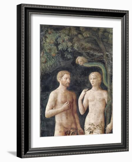 Detail of the Temptation of Adam and Eve, C.1423-25 (Fresco) (Detail of 430556)-Tommaso Masolino Da Panicale-Framed Giclee Print