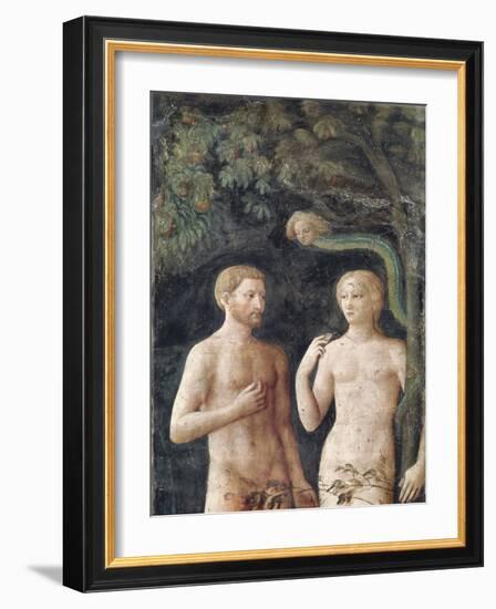 Detail of the Temptation of Adam and Eve, C.1423-25 (Fresco) (Detail of 430556)-Tommaso Masolino Da Panicale-Framed Giclee Print