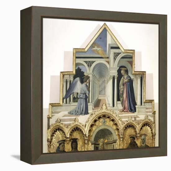 Detail of the Upper Part of the Annunciation-Piero della Francesca-Framed Premier Image Canvas