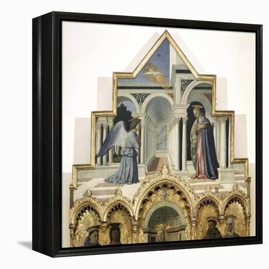 Detail of the Upper Part of the Annunciation-Piero della Francesca-Framed Premier Image Canvas