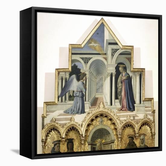 Detail of the Upper Part of the Annunciation-Piero della Francesca-Framed Premier Image Canvas
