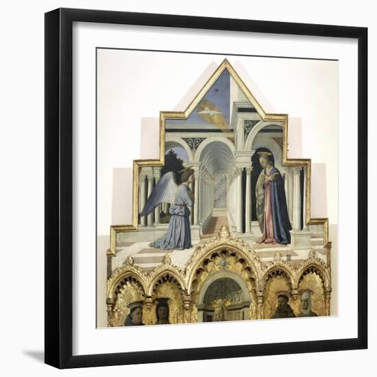 Detail of the Upper Part of the Annunciation-Piero della Francesca-Framed Giclee Print
