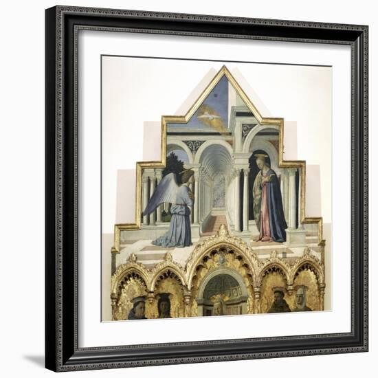 Detail of the Upper Part of the Annunciation-Piero della Francesca-Framed Giclee Print