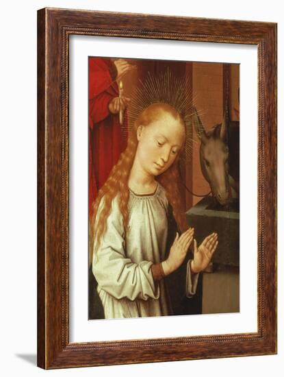 Detail of the Virgin from a Nativity Scene-Hans Memling-Framed Giclee Print