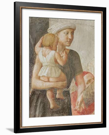 Detail of the Woman and Child, from St. Peter and St. Paul Distributing Alms, C.1427 (Detail)-Tommaso Masaccio-Framed Giclee Print