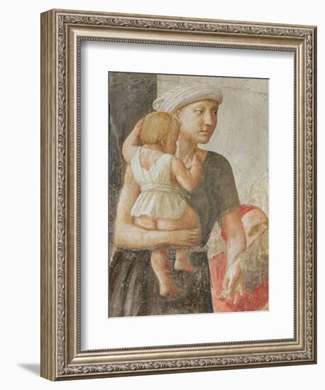 Detail of the Woman and Child, from St. Peter and St. Paul Distributing Alms, C.1427 (Detail)-Tommaso Masaccio-Framed Giclee Print