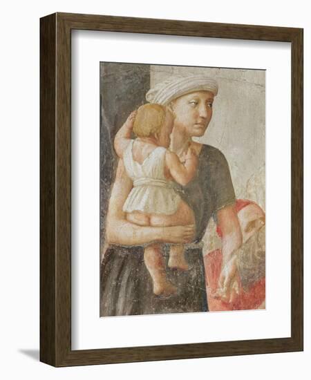 Detail of the Woman and Child, from St. Peter and St. Paul Distributing Alms, C.1427 (Detail)-Tommaso Masaccio-Framed Giclee Print