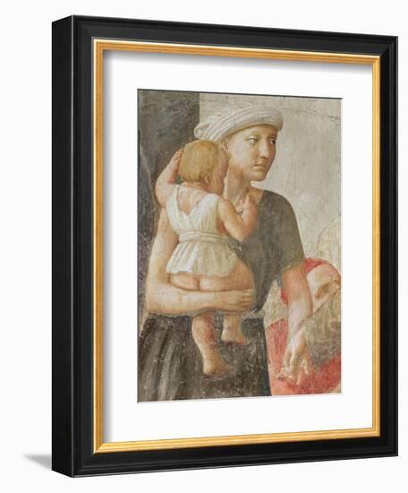 Detail of the Woman and Child, from St. Peter and St. Paul Distributing Alms, C.1427 (Detail)-Tommaso Masaccio-Framed Giclee Print