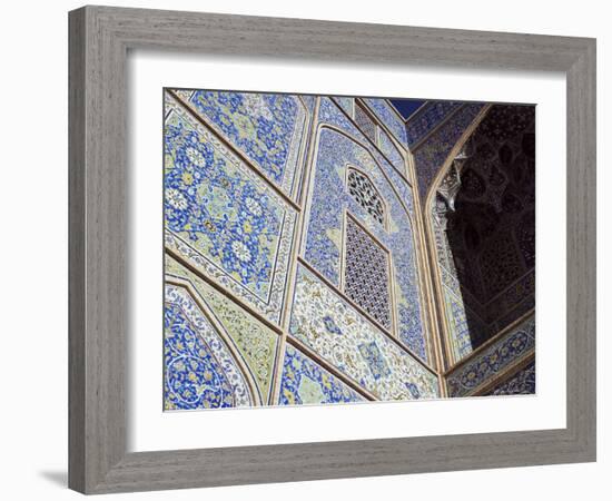 Detail of Tilework, Masjid-E Imam, Formerly the Shah Mosque, Isfahan, Iran-Robert Harding-Framed Photographic Print